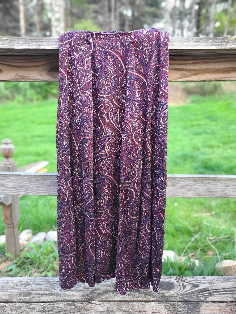silk paisley maxi skirt